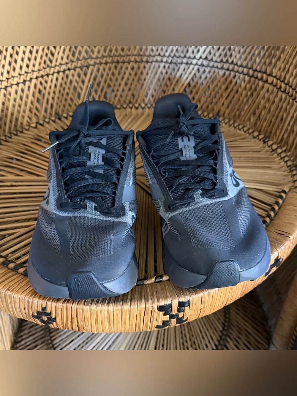 On Cloudsurfer Next Men's Running Shoes Size 10 Black Gray With Currex Insole